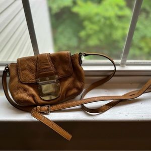 Honey Brown Michael Kors Crossbody Bag with Buckle Clasp